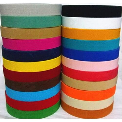 25MM Width Colored Elastic Ribbon For DIY Clothes/Bags 25Meters Bias Sewing Elastic Webbing Band 7-016