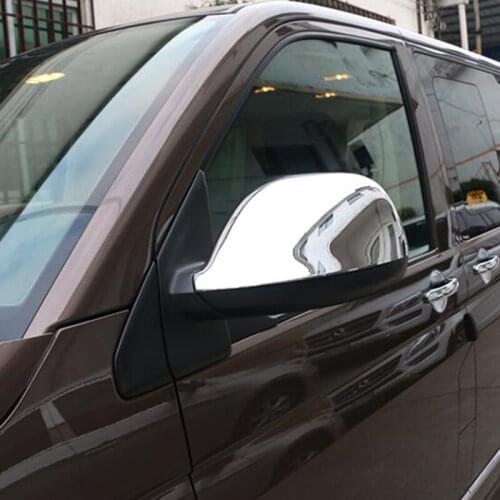 For Volkswagen Transporter (T6) Caravelle / Multivan 2017-2018 Accessories ABS Chrome Rearview Door Mirrors Cover car styling