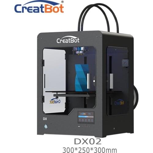 DX02 300*250*300 mm Dual Extruder CreatBot 3D Printer Metal Frame FDM Large Printer Best Selling DIY 2KG PLA ABS for free