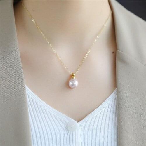 1PC White Pearl Drop Perfume Bottle Diffuser Necklace Essential Oils Diffuser Vial For Women Gift