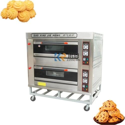 Gas Oven Baking Machine Pizza Oven 2 Decks 4 Trays Bread Bakery Equipment for Sale