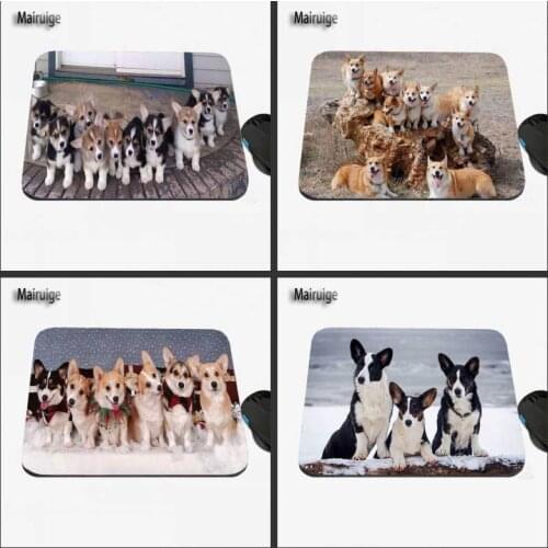 Mairuige Mouse Pad Custom Cute Corgi Picture Animal Mouse Pad Rubber Non-slip Laptop Player Speed Control Decorative Table Mat