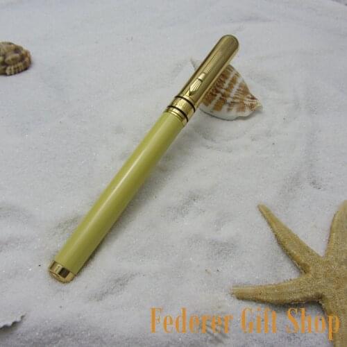 LISEUR yellow and Gold 0.38mm Nib Fountain pen EF nib gift ink pen