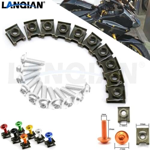 Motorcycle Fairing Screws Fastener Clips Body Spring Nut Bolts Kit For Suzuki GSR600 GSR750 GSX-S750 GSXR1000 Katana GSX600F
