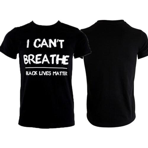 2020 I Can't Breathe Shirt T Shirt Tees Mens Clothing Short Sleeve 3D Printed T-shirts Summer O-Neck Loose Tops Clothes Boys