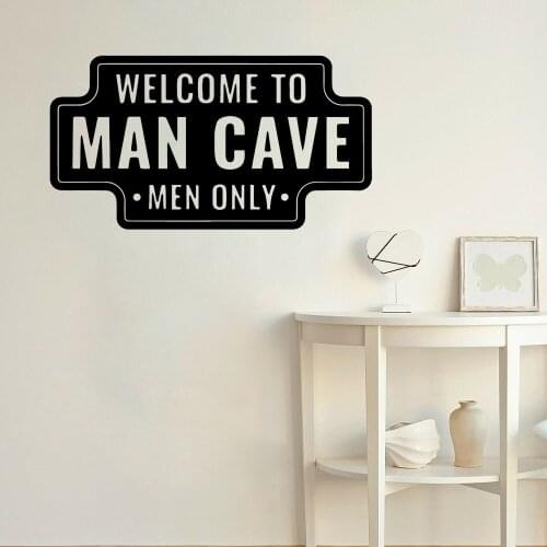 Man Cave Wall Sticker Home Decor Living Room Vinyl Decoration Mural Removable Decals For Boys Bedroom Modern Waterproof S001