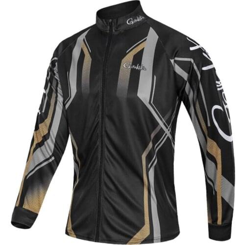 New Gamakatsu Fishing Clothing Summer Men Long Sleeve Outdoor Hiking Cycling Fishing Shirt Quick Dry Breathable Fishing Clothes