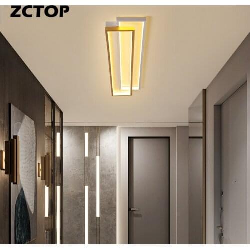 New Modern LED Ceiling Lights Living Room Bedroom Corridor Aisle Cloakroom Salon Indoor Lamp Lighting Ceiling Lamps AC 110V Gold