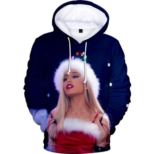 NEW fashion Hoodies Kawaii 3D Ariana Grande Print girl Sweatshirt Long Sleeve Women/mens Clothes Ariana Grande Casual Plus Size