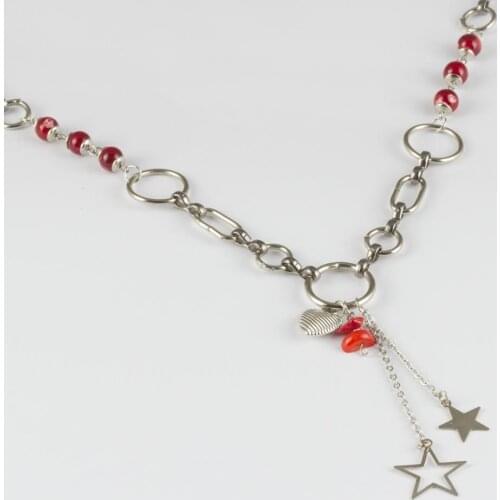 Doğaltaşlı Beaded Chain Necklace