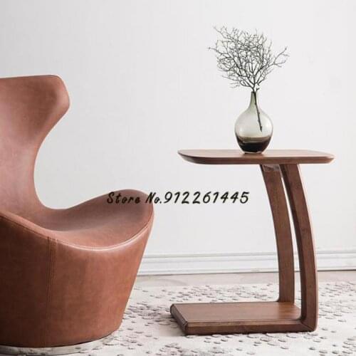 All Solid Wood Side Table Sofa Corner Table Movable Mini Tea Table Simple Modern Small Table Bedroom Bedside Table