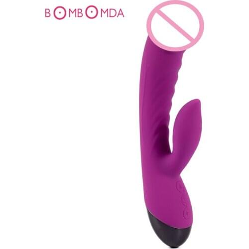 Purple Female G-spot Stimulator Mute USB Rechargeable G Spot Vibrators For Women Dual Vibration Vibrator Sex Toys For Woman