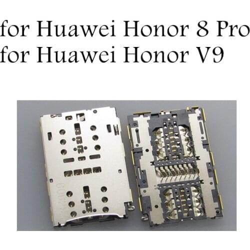 For Huawei Honor V9 SIM Card Reader Card Slot Tray Holder Connector Socket for Huawei Honor 8 Pro Repair Spare Parts