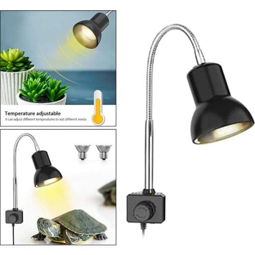 Reptile Heat Lamp UVA UVB Light 360°Rotatable, Turtle Heat Lamp, Basking Spot Lamp for Lizard Turtle Snake Amphibian & Aquarium