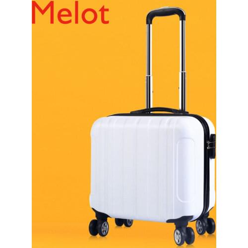 Luxury 18-Inch Small Suitcase Womens Lightweight Mini Childrens Suitcase Universal Wheel Password Suitcase Trolley Case