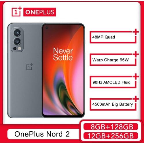 Global Version OnePlus Nord 2 5G Smartphone MediaTek Dimensity 1200-AI 50MP AI Camera Warp Charge 65W Nord2 Mobile Phone