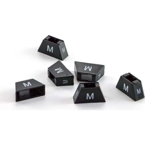 Trapezoidal letters S/M/L/XL Garment cloth sign snap ring sizes marker cloth hanger size cubes black Ring White letter printing