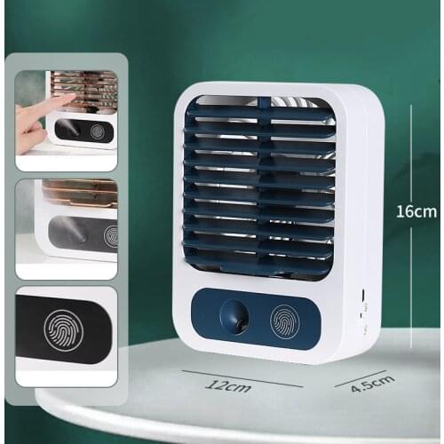 Air Cooler Fan Mini Desktop Air Conditioner USB Rechargeable Cooling Atomizer Fans Spray Humidifier Purifier Portable Air Cooler
