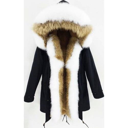 Winter Jacket High Quality Hooded Real Fur Coat Women Fashion Jackets 2020 New Winter Warm Woman Clothing Casual Parka