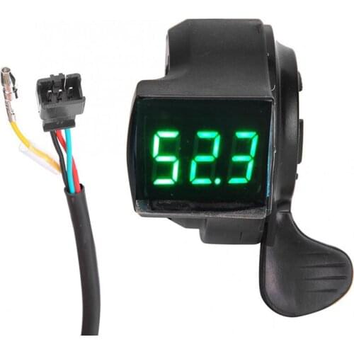 1pc E-Bike Thumb Throttle LCD Digital Battery Voltage Display Switch Electric Vehicle Display Switch Handle