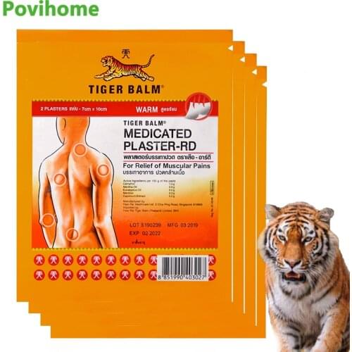20pcs 100%Thailand Tiger Balm Pain Relief Patch Knee Joint Analgesic Plaster For Rheumatoid Arthritis Muscle Sprain Treatment