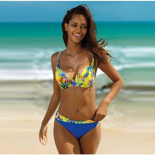 2021 Brazilian Sexy Print Swimwear Women Push Up Micro Thong Bikinis Mujer New Style Swimming Suit for Female Beachwear Biquini