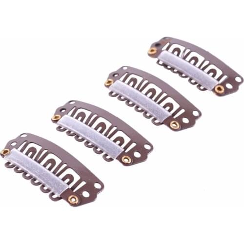 500pcs 28mm U Tip Snap Hair Metal Clips With Silicone Back For Clip In Hair Extensions,Salon Tools