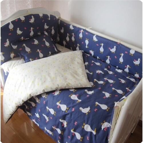 9PCS Whole Set Baby Cot Crib Bedding Set Baby Bumper ropa de cuna ,4bumper/sheet/pillow/duvet