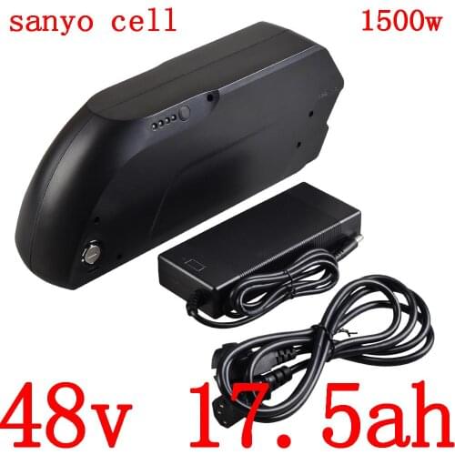 48V 500W 750W 1000W 1500W battery 48v 17ah electric bike battery 48V 18AH lithium battery for sanyo cell with 54.6V 2A charger