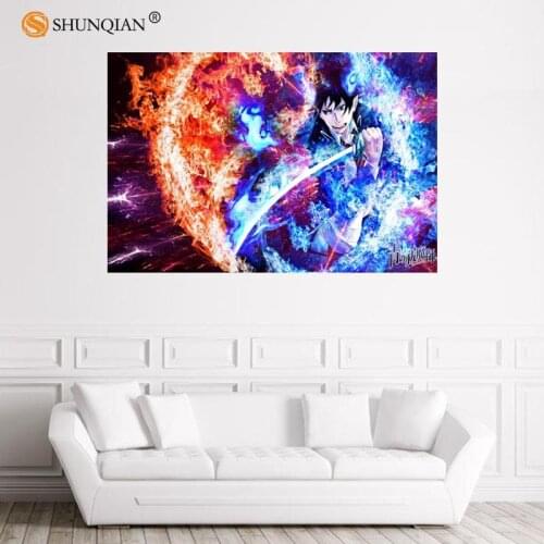 Nice Ao No Exorcist Poster Custom Satin Poster Print Cloth Fabric Wall Poster Print Silk Fabric Print Poster