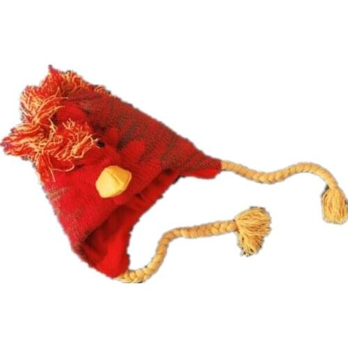 Children Adults Wild Turkey Knitted Hat Animal Photography Props Costume Outfit Cock/Turkey Beanie Thanks giving Day Party Gift