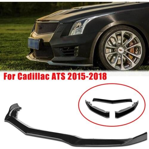 For Cadillac ATS 2015-2018 Car Front Lower Bumper Lip Spoiler Splitter Carbon Fiber Bumper Trim Diffuser Cover Body Protector