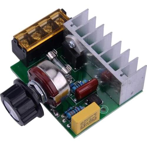 4000W 0-220V AC SCR Electric Voltage Regulator Motor Speed Controller Dimmers Dimming Speed with Temperature Insurance