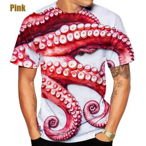 Hot Sales 3D Octopus Tentacles Printed T-Shirt Creative Sea Monster Octopus T Shirt Men/womens Cool Casual Short Sleeves Tees