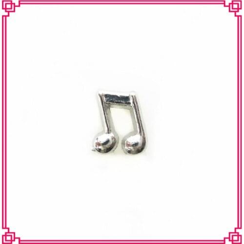 Hot selling music symbol floating charms living glass floating memory pendant lockets charms for diy jewely