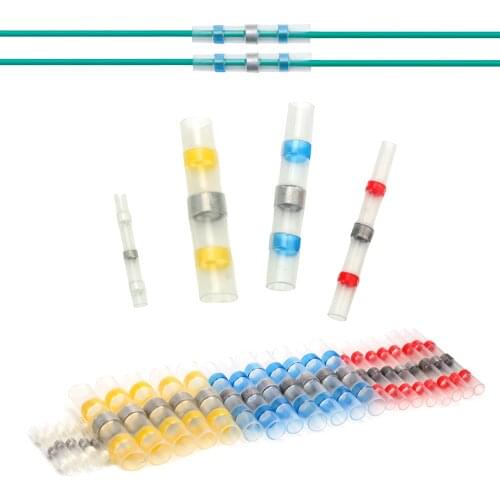 Terminal Block 10/50Pcs Mixed Heat Shrink Connector Solder Ring Heat Shrinkable Terminal Welding Solder Seal Sleeve