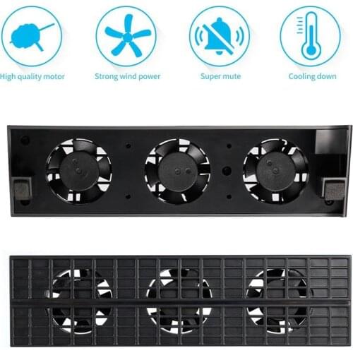 Cooler PS4 Slim For Playstation 4 Slim Stand Game Accessories Super Turbo USB External 3 Fans Heat Sink Temperature Cooling