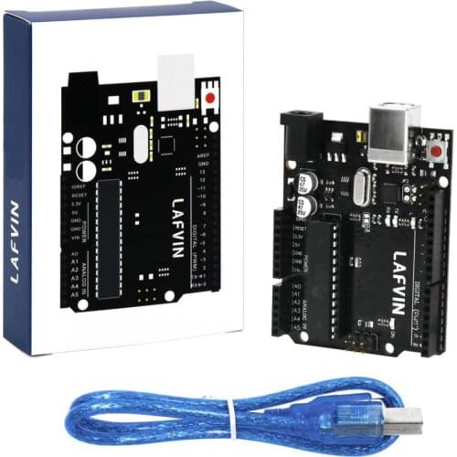LAFVIN For UNO R3 Board ATmega328P ATMEGA16U2 Development Board with USB Cable for Arduino with Retail Box
