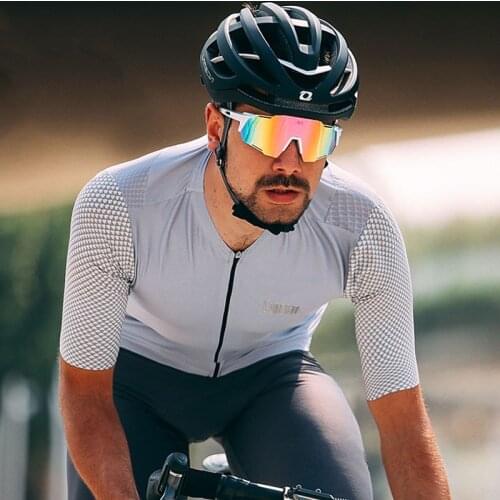 LAMEDA 2021 New Cycling Jersey Mens Summer Short-sleeved Quick-dry Road Mountain Bike Jersey MTB Triathlon Slim Fit Jersey