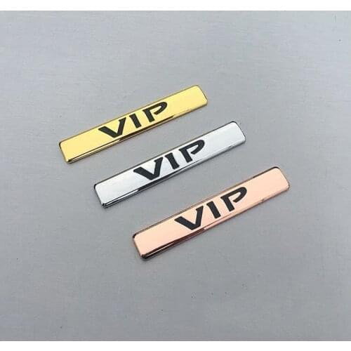 1 Pcs 3D Metal VIP Emblem Badge Decal Car Stickers For Teana Peugeot Bmw Ford Focus Car Side sticker Car decoration