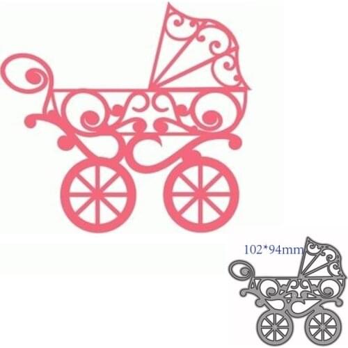 Metal cutting dies cut die mold Baby carriage decoration Scrapbook paper craft knife mould blade punch stencils dies
