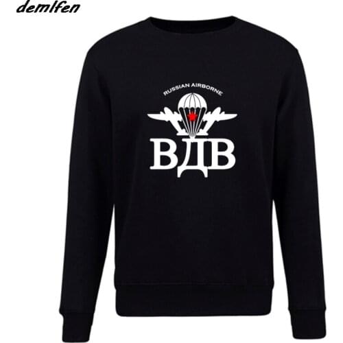 Spring autumn Fashion Men O-Neck Fleece Sweatshirt New Airborne Troops Paratrooper Military Design hoodies Cool Coat Tops