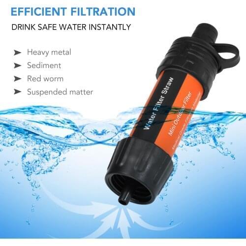 Outdoor Camping Equipment 캠핑 Survival Water Filter Straws Hiking Accessories Water Purifier Water Filtration System Emergency