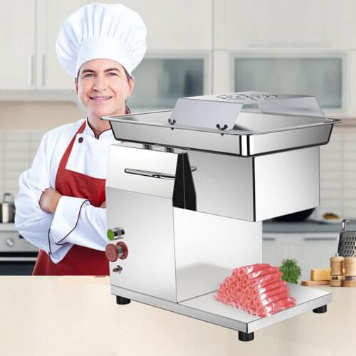 Commercial Meat Grinder for Restaurant Hotel Kitchen Electric Automatic Fresh Beef Meat Cutter Slicer Cutting Machine 220V