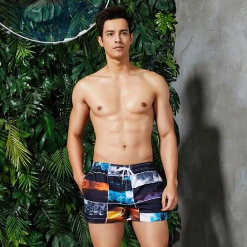 New Mens Beach Shorts Quick Dry Swimwear Summer Holiday Board Shorts Bermuda Masculina Swim Trunks Shorts For Man