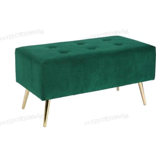 Sofa Foot Pedal Nordic Single Shoe Change Bench Long Bench Fabric Light Luxury Home Bed End Stool Clothing Store Wrought Iron Ne