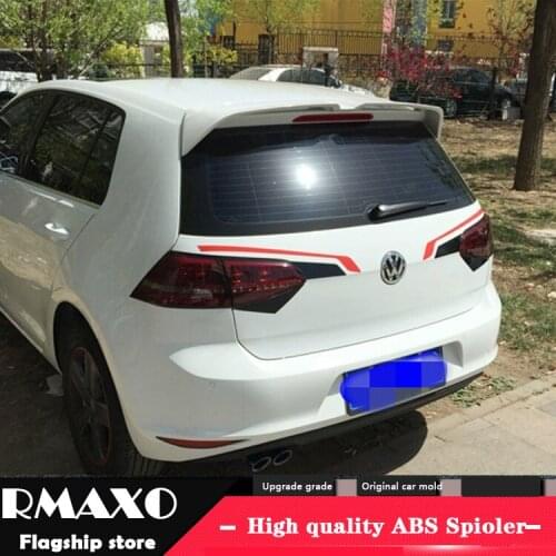 For Volkswagen Golf 7 Spoiler 2011-2013 mk7 Glof 7.5 High Quality ABS Material Car Rear Wing Primer Color Rear Spoiler