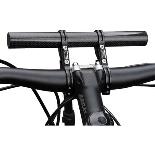 Extended Road Bicycle Bike Double Handlebar Extension Mount Carbon Fiber Extender Light Lamp Holder 31.8 25.4 22.2mm
