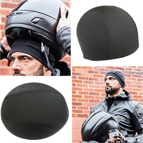 Moisture Wicking Cooling Skull Cap Inner Liner Helmet Beanie Dome Cap Sweatband Quick Dry Breathable Hat Moto Casual Helmets