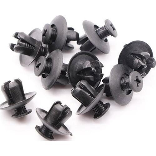 20Pcs 8mm Hole Rivet Retainer Plastic Car Fastener Clip Auto Bumper Fender Push type fixing Clips For Nissan Mazda